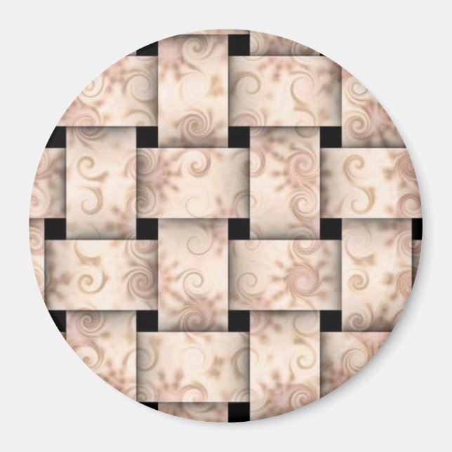 hübscher rosa Webermagnet Magnet (Vorne)