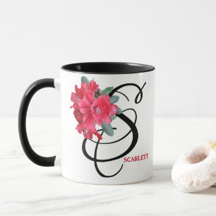 Hübscher Rot-Blütenspass - Scarlettname individuel Tasse