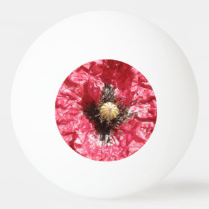 Hübscher Roter Mohn Blume Macro Ping Pong Ball Tischtennisball