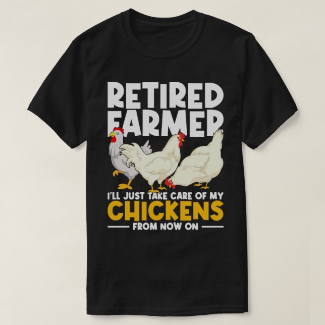 Hübscher Ruhestand Landwirtschaft Ruhender Bauer L T-Shirt (Design vorne)