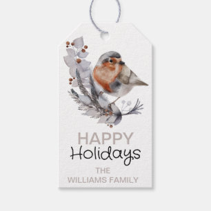 Hübscher rustikaler Winterspieß Geschenkanhänger