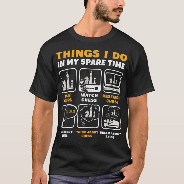 Hübscher Schachspieler Dinge, die ich in meiner Fr T-Shirt (Vorderseite)