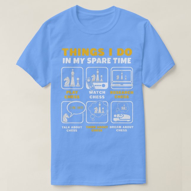 Hübscher Schachspieler Dinge, die ich in meiner Fr T-Shirt (Design vorne)