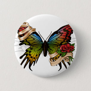 Hübscher Schmetterling Button