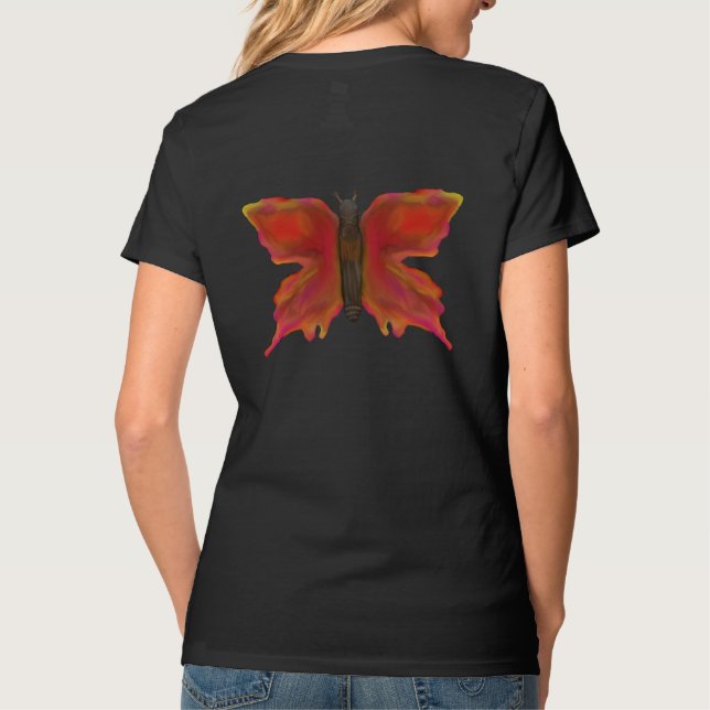 Hübscher Schmetterling T-Shirt (Rückseite)