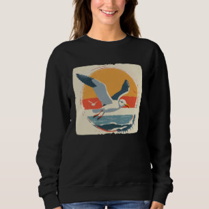 Hübscher Seagull am Strand für Seevögel Liebhaber Sweatshirt