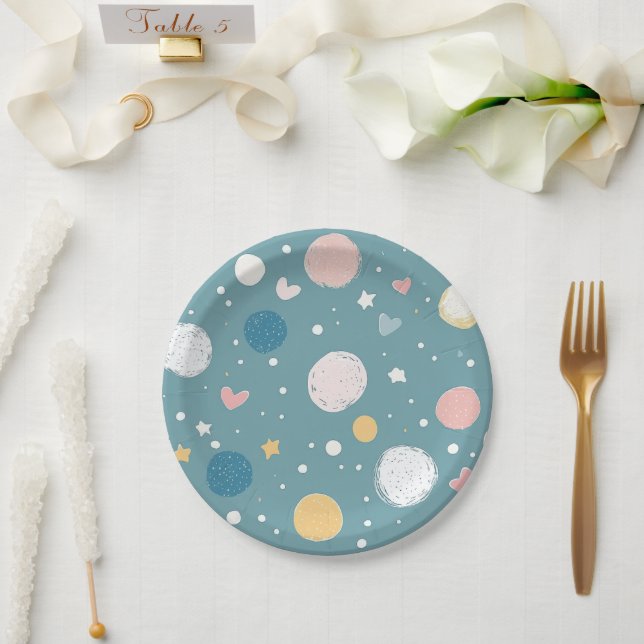 Hübscher Sky Pappteller (Hochzeit)