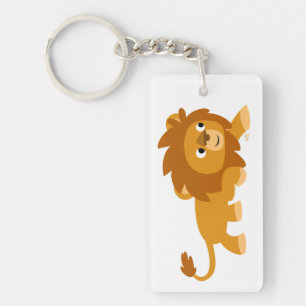 Hübscher Smart Cartoon Löwe Acryl Schlüsselanhänge Schlüsselanhänger