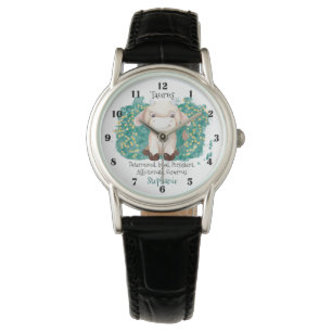 Hübscher Stier-Wasserfarbe-Zodiac-Personalisiert Armbanduhr