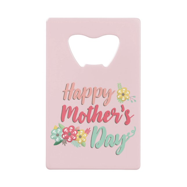 Hübscher Tag der glücklichen Mutter Geldbeutel Flaschenöffner (Vorderseite)