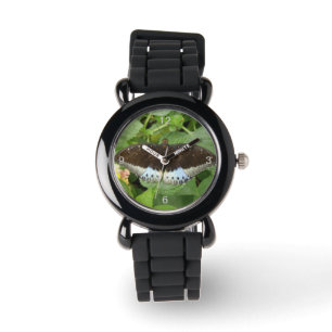 Hübscher Tropischer Schmetterling-Glitzer Uhrennum Armbanduhr