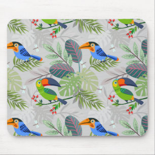 Hübscher Tukkan-Vogel, Everybirdy-Muster, Aquarell Mousepad