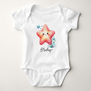 Hübscher und bunter Seestern Baby Strampler