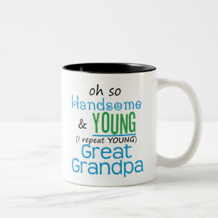 Hübscher und junger großer Großvater Zweifarbige Tasse