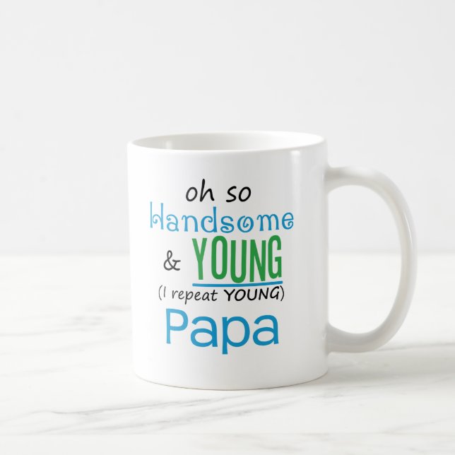Hübscher und junger Papa Kaffeetasse (Rechts)
