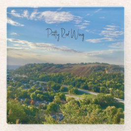 Hübscher Untersetzer aus Rotglas