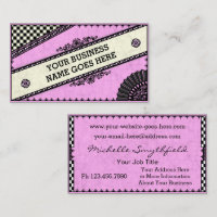 Hübscher Vintager Checkered rosa Fan Girly