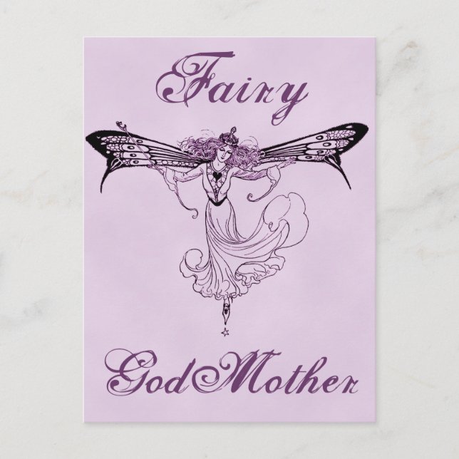 Hübscher Vintager Fairy Decal Postkarte (Vorderseite)
