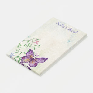 Hübscher Vintager Schmetterling Personalisiert Post-it Klebezettel