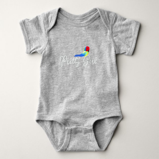 Hübscher Vogel Baby Strampler (Vorderseite)