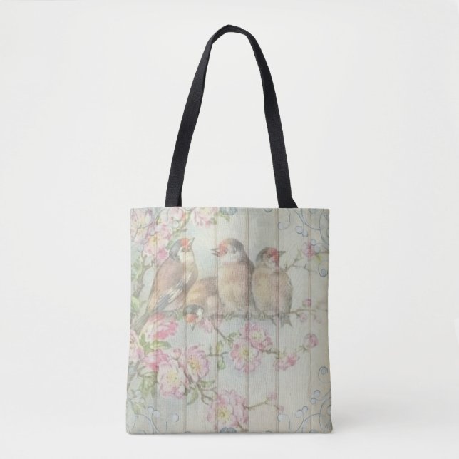 Hübscher Vogel der rosa weißen aquamarinen Tasche (Vorderseite)