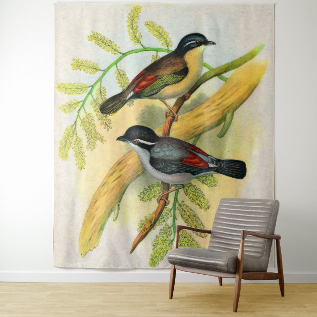 hübscher Vogeldruck Wandteppich (Beispiel)