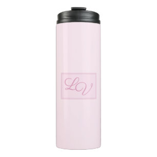Hübscher, weichrosa und blush-thermaler Tumbler Thermosbecher