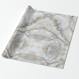 Hübscher weißer Silbermarmor Geschenkpapier