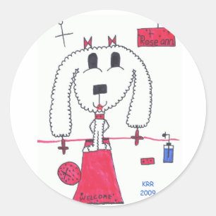 Hübscher Welpe "Roseann" - Aufkleber