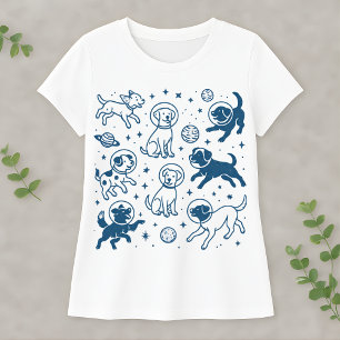 Hübscher Weltraumhund Lustiges Astronaut Galaxy Li T-Shirt