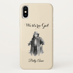 Hübscher Western Lady Personalisiert Case-Mate iPhone Hülle
