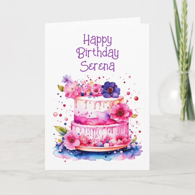 Hübscher Whimsical Personalisiert Girl's Birthday Karte (Vorderseite)