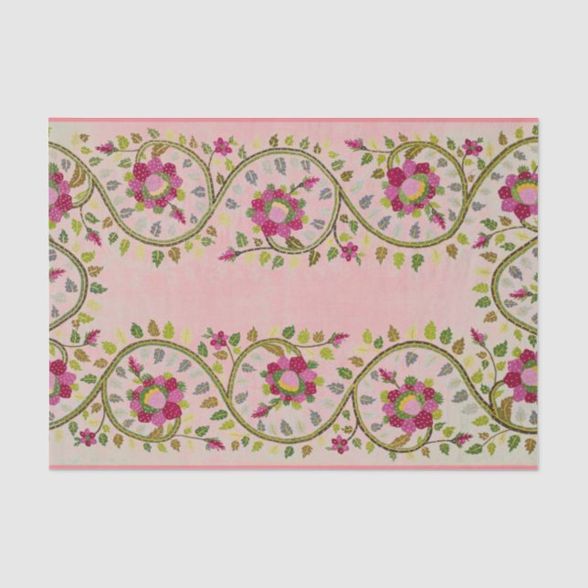 HÜBSCHER William Morris PINK FLORAL TISSUPAPIER Seidenpapier (Vorderseite)