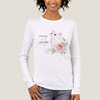 Hübsches aber wildes weißes Katz-Rose-T-Shirt Tri-Blend Shirt