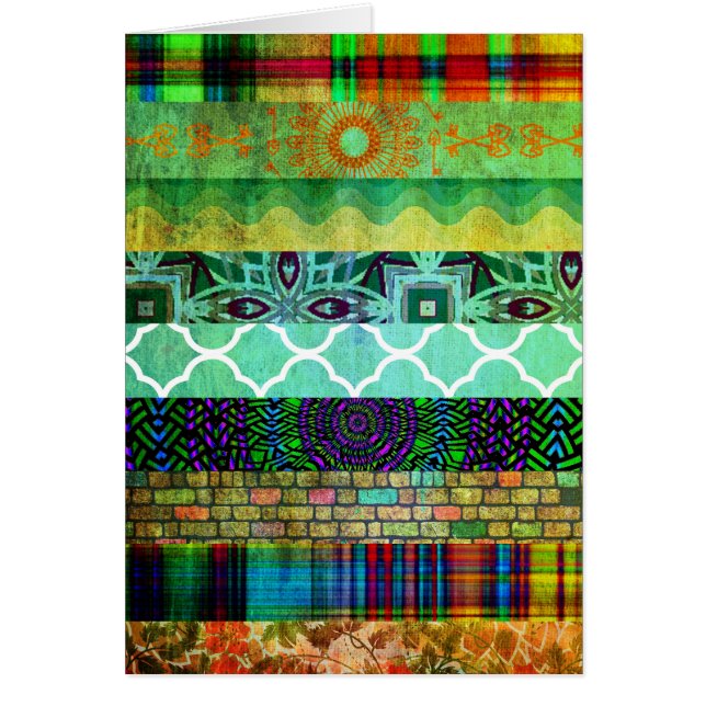 Hübsches abstraktes Bohemisches gestreiftes Muster (Vorne)