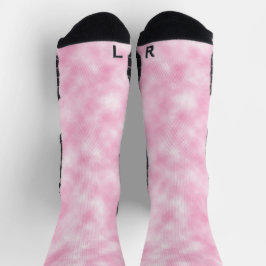 Hübsches Abstraktes Rosa- und Weißwolkenmuster Socken