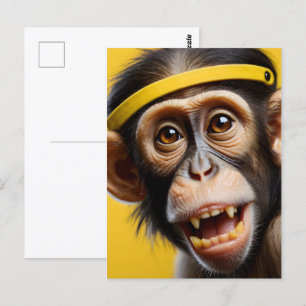 Hübsches Affenportrait Postkarte