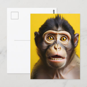 Hübsches Affenportrait Postkarte