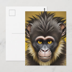 Hübsches Affenportrait Postkarte