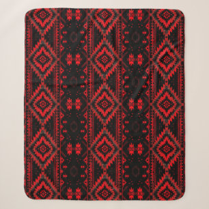 Hübsches amerikanisches Muster in Rot und Schwarz Sherpadecke