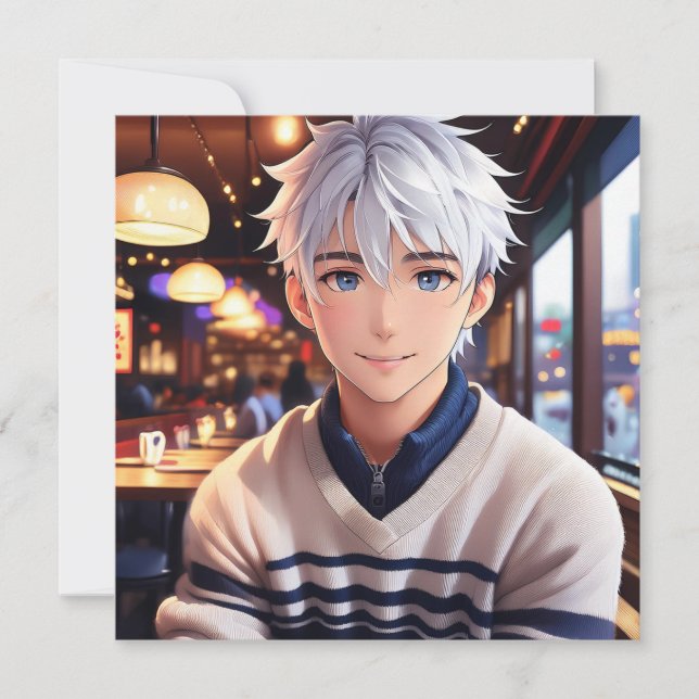 Hübsches Anime für Animateure Geburtstagsparty Einladung (Vorderseite)