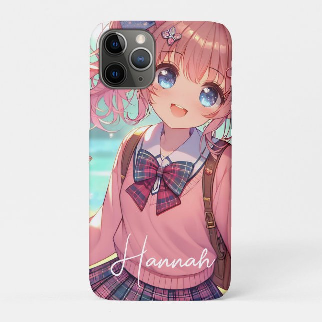 Hübsches Anime-Girl Case-Mate iPhone Hülle (Rückseite)