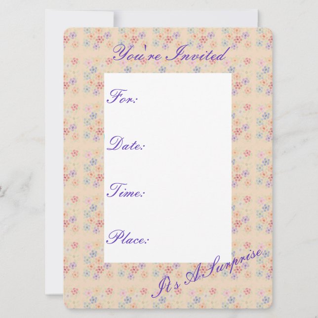 Hübsches Aprikosenpapier - Einladung (Vorderseite)