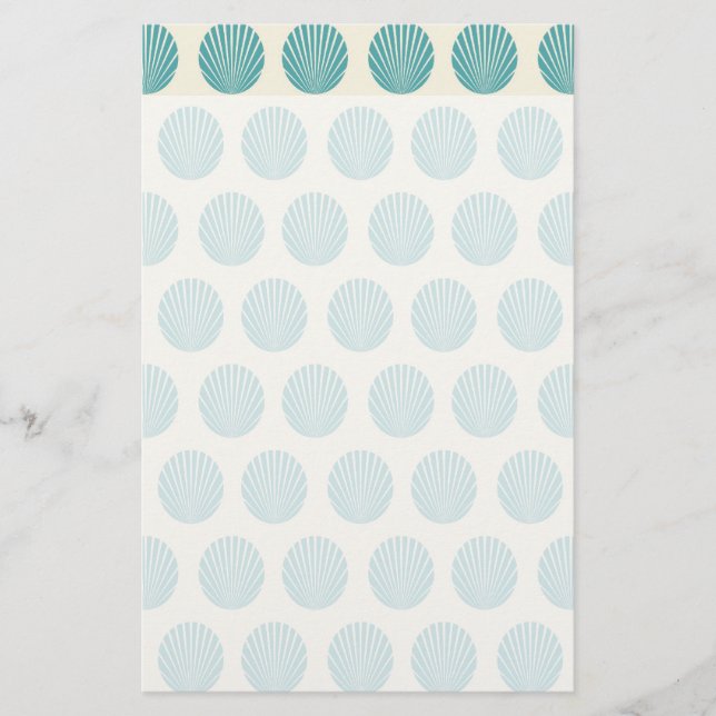 Hübsches Aqua-aquamarine blaue Briefpapier (Vorderseite)