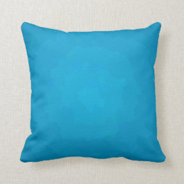 Hübsches Aqua/Blau Schlicht > Gemustertes Quadrat  Kissen