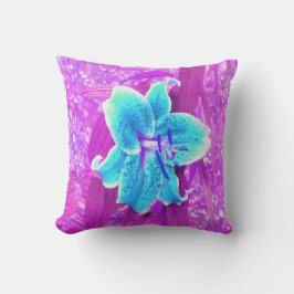 Hübsches Aqua Blue Stargazer Livio Lila Kissen