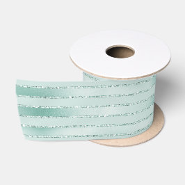 Hübsches Aqua Mint Glitzy Glitzer Satinband