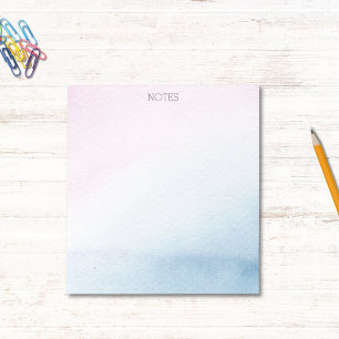 Hübsches Aquarell Rosa Blau Pastell Notizbuch Notizblock