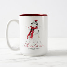 Hübsches Aquarell-Schneemann-Weihnachtsgeschenk