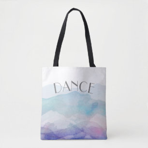 hübsches Aquarellblau und lila Tanz Tasche